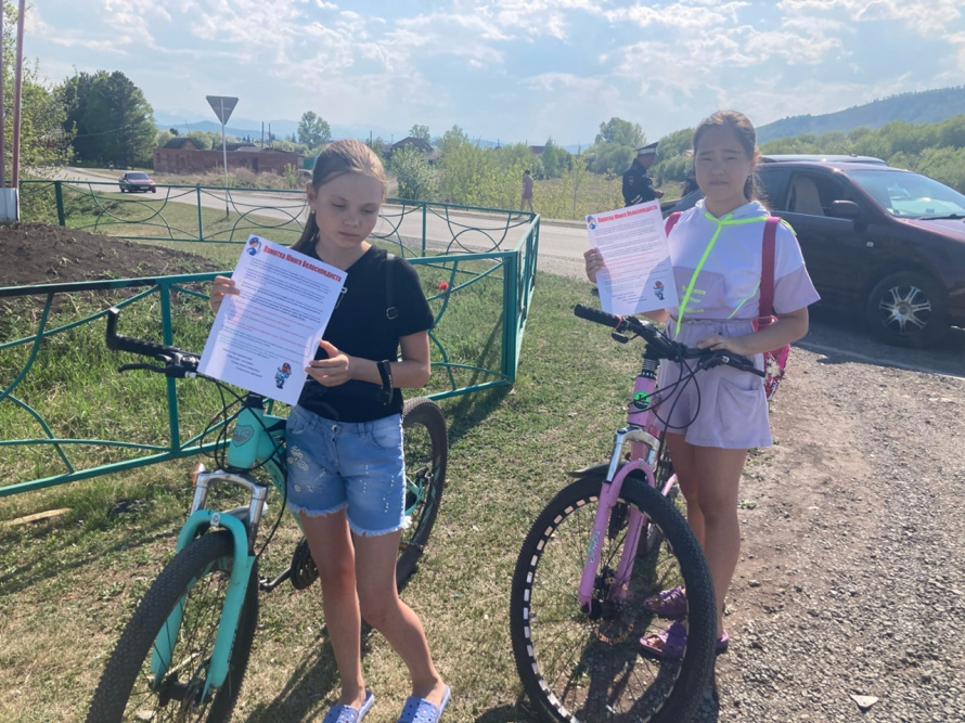 Предупреждая - защищаем: Госавтоинспекция Таштыпского района начала активную работу с юными велосипедистами