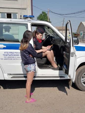 Автополицейские Таштыпского района начали усиленную работу с детьми и их родителями